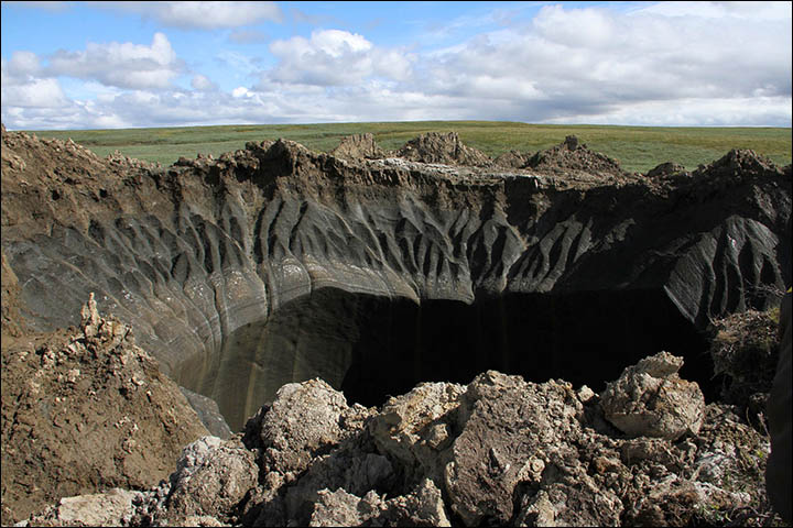 First pictures from inside the 'crater at the end of the world' 