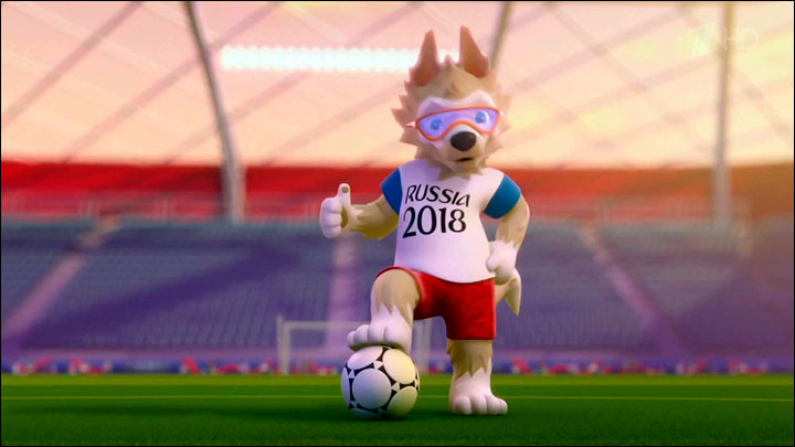 Russia World Cup 2018 Mascot Zabivaka-2 Russian fun 25 Rbl  Rubels colored UNC 