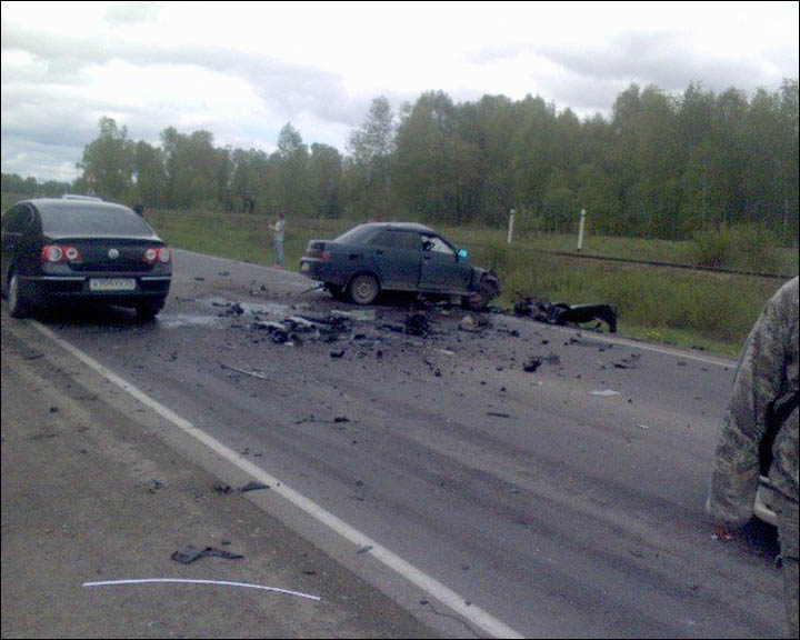 Car crash on the road to Zelenograd